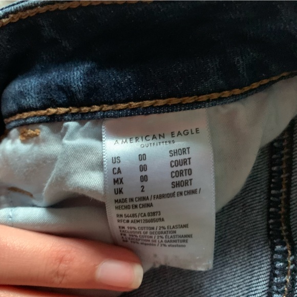 American Eagle Hi-Rise Skinny Ripped Jeans Women's 00 short - Picture 4 of 5